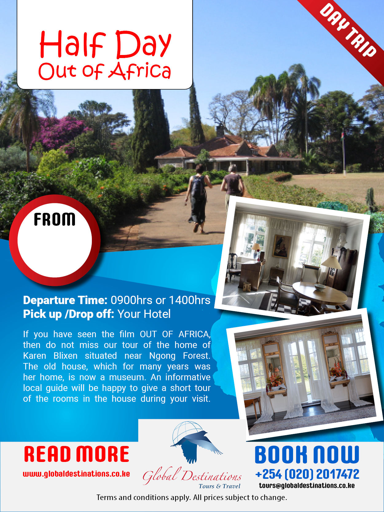 Half Day Nairobi Karen Blixen Out of Africa