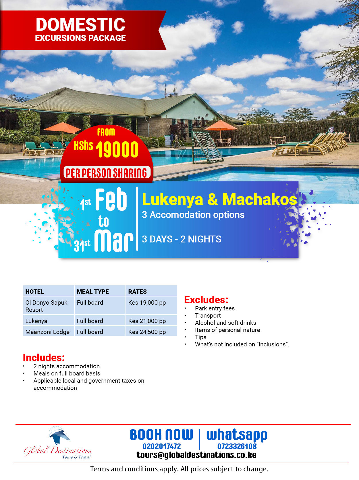 Lukenya Machakos 3 Days - 2 Nights